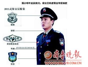 保安员级别的肩章图案。